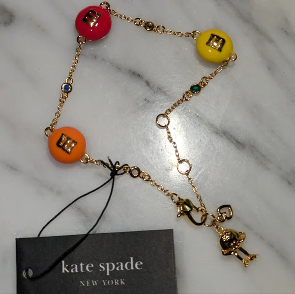 Kate Spade & M&M'S Gold Bracelet with Colorful Charms - Picture 7 of 16